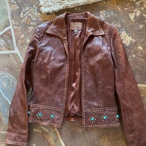 Real leather jacket old gringo S